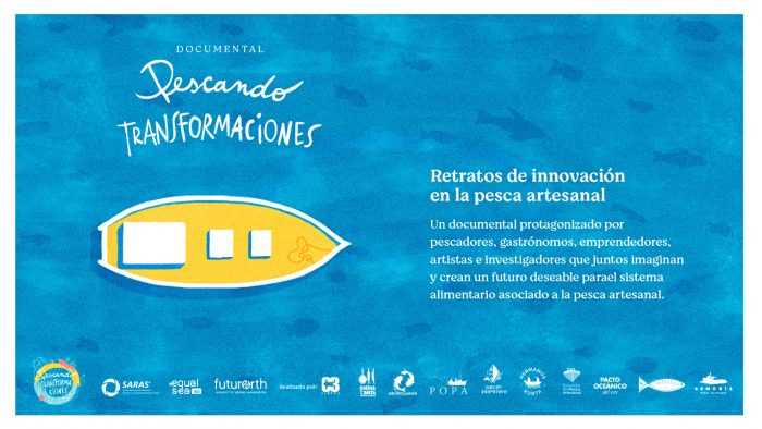 Cartel del cortometraje documental "Pescando Transformaciones".